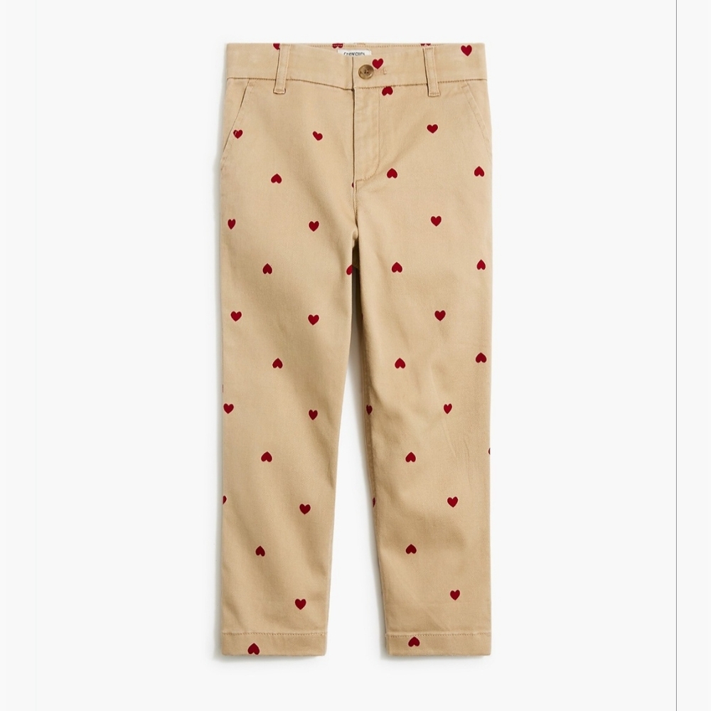❤️ J. Crew Crewcuts All Over Heart Chino Pants